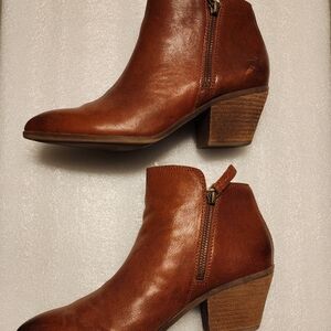 Brown Leather Ankle Boots